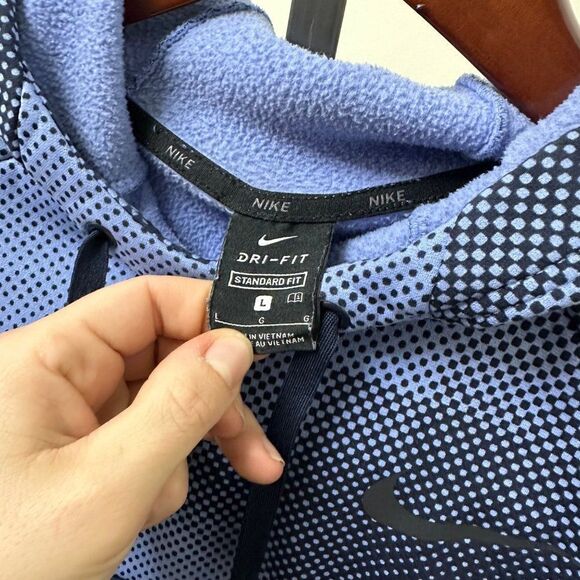 Nike Women's Two-Tone Blue Cowl Neck Sweater - Picture 6 of 6